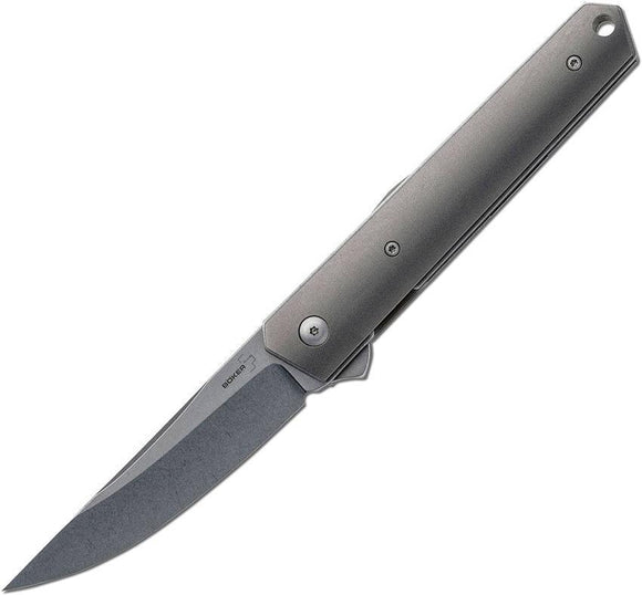 Boker Plus Kwaiken VG-10 Blade Gray Titanium Handle Folding Knife