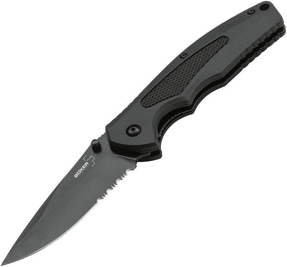 Boker Plus Gemini NGA Linerlock Folding Blade Black FRN Handle Knife