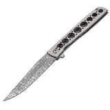 Boker Plus Urban Trapper Damascus Steel Titanium Folding Knife