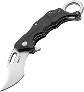 Boker Plus Wildcat Karambit Linerlock D2 Tool Steel BLack G10 Folding Knife