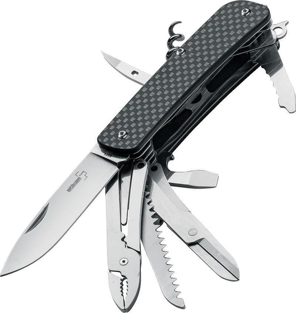 Boker Plus Tech Tool Carbon Fiber 4 Knife Stainless Pocket Multi-Tool