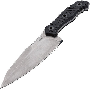 Boker Plus 10.5" M2 Black G-10 Handle Santoku Style Fixed Blade Knife