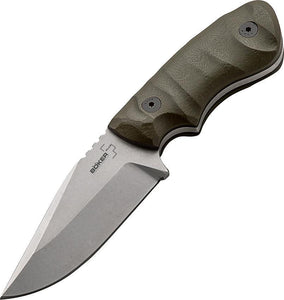 Boker Plus Ridgeback Stainless Blade OD Green Fixed Blade Knife