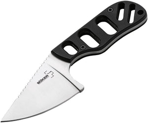 Boker Plus SFB 5" 440C Stainless Drop Fixed Black G10 Handle Neck Knife