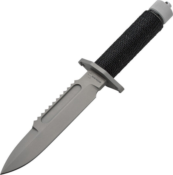 Boker Plus Apparo Combat Survival Black Cord Sawback Fixed Blade Knife
