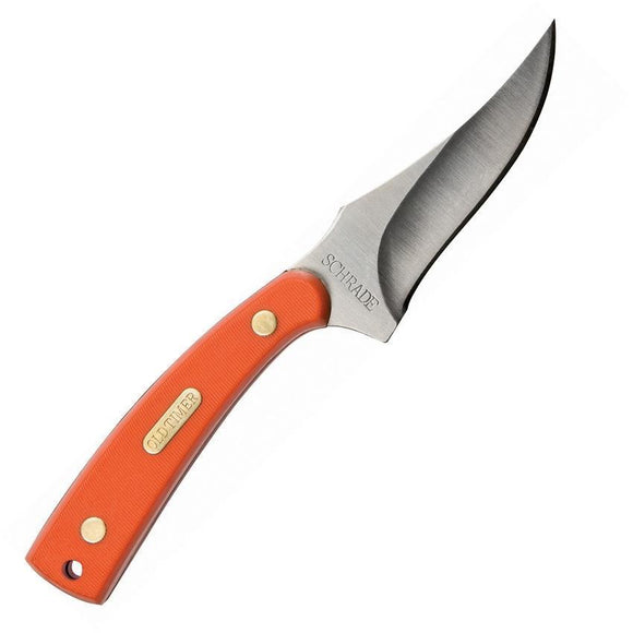 Schrade Old Timer Sharpfinger Orange 7Cr17MoV Full Tang Fixed Knife