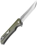 Ruike Hussar P121 Linerlock Green G10 Handle Stainless Satin Folding Knife