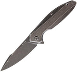 Ruike P128 Beta Plus Lock Black Stonewash Handle Stainless Folding Knife