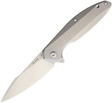 Ruike P128-SF Framelock Satin Handle 14C28N Stainless Folding Drop Knife
