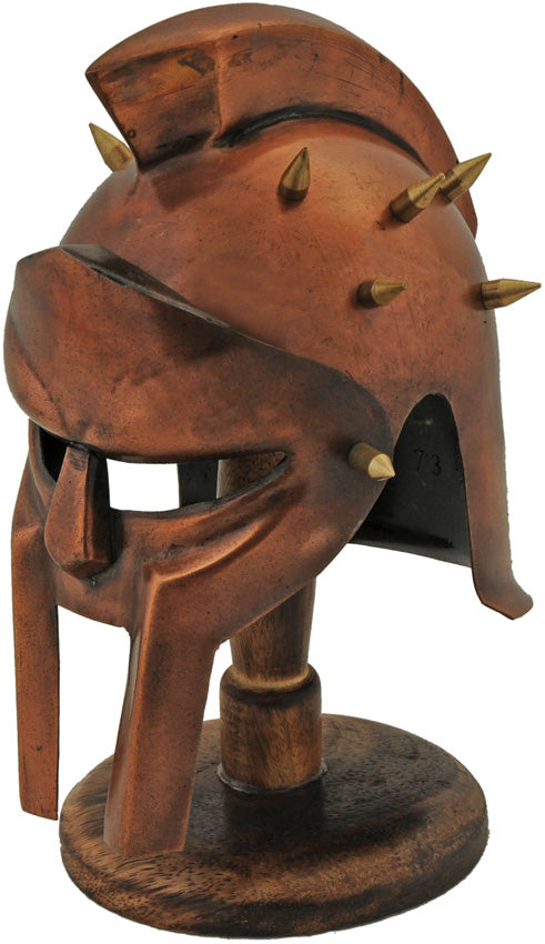Mini Wooden Gladiator Helmet w/ Stand Replica 230975