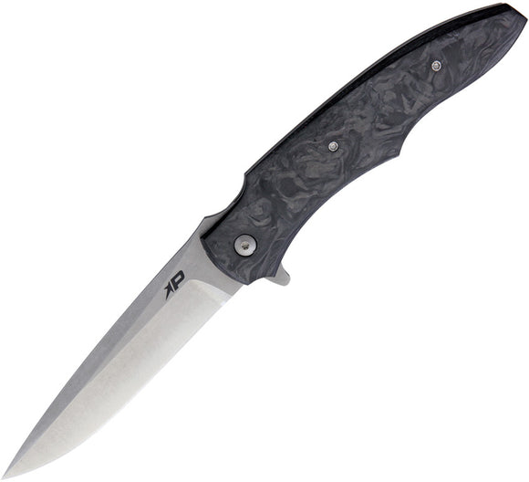 Patriot Bladewerx Lincoln Harpoon Marbled Carbon Fiber Folding Knife 945mcf