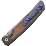 Pena Knives Sicario Framelock Brown Folding CPM-M4 Steel Pocket Knife 53