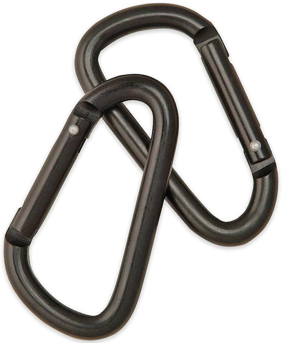 Camcon 2pc Black Large Non-Locking Gear Pack Belt Carabiner Clips Set 23015