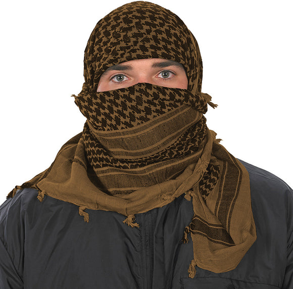 Camcon Shemagh Desert Headwear Eye Protection Cotton Coyote Black Scarf 61033