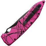 Piranha Knives Automatic Predator Tactical Knife Pink Camo Aluminum Black S30V Blade CP10PKT