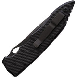 Piranha Knives Automatic Mini Predator Knife Button Lock Black Aluminum S30V Fixed Blade Knife 11BKT