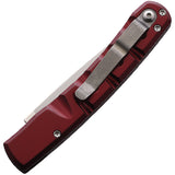 Piranha Knives Automatic Virus Knife Button Lock Red Aluminum 154CM Steel Clip Point Blade CP15R