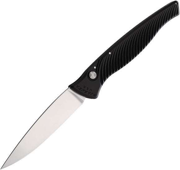 Piranha Knives Automatic DNA Knife Button Lock Black Aluminum CPM-S30V Blade CP16BK