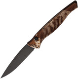 Piranha Knives Automatic DNA Knife Button Lock Camo Aluminum Black S30V Blade CP16CT