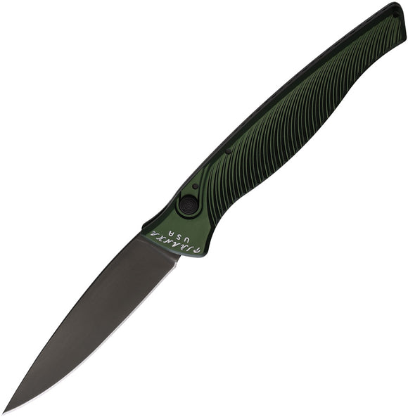 Piranha Knives Automatic DNA Tactical Knife Button Lock Green Aluminum S30V Blade CP16GT