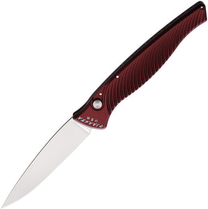 Piranha Knives Automatic DNA Knife Button Lock Red Aluminum CPM-S30V Blade CP16R