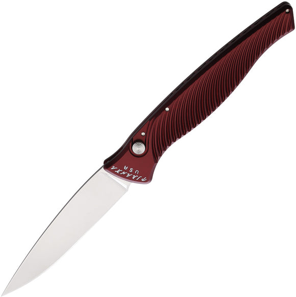 Piranha Knives Automatic DNA Knife Button Lock Red Aluminum CPM-S30V Blade CP16R