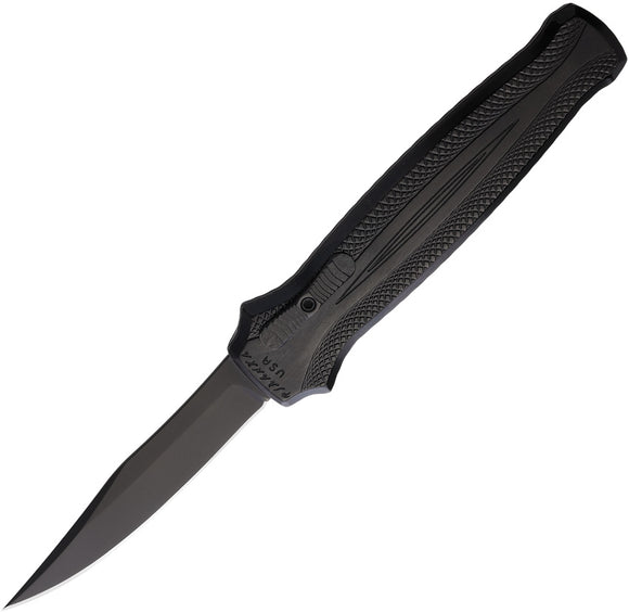 Piranha Knives Automatic Rated-R Knife OTF Black Aluminum 154CM Blade CP19BKT