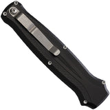 Piranha Knives Automatic Rated-R Knife OTF Black Aluminum Mirror 154CM Blade CP19BK
