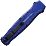 Piranha Knives Automatic Rated-R Knife OTF Blue Aluminum Black 154CM Blade CP19BT