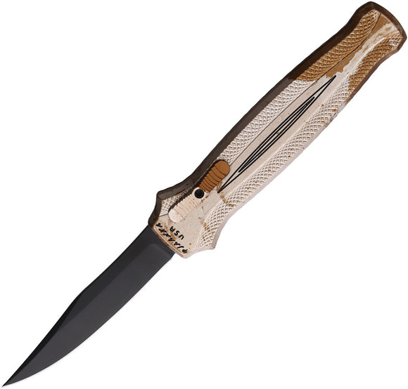 Piranha Knives Automatic Rated-R Knife OTF Camo Aluminum Black 154CM Blade CP19CT
