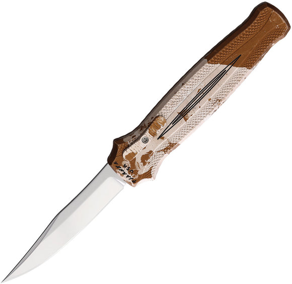 Piranha Knives Automatic Rated-R Knife OTF Camo Aluminum 154CM Blade CP19C