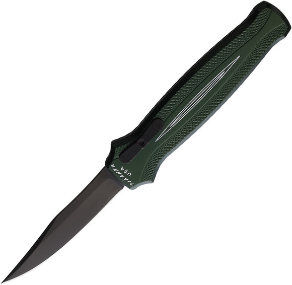 Piranha Knives Automatic Rated-R Knife OTF Green Aluminum Black 154CM Blade CP19GT