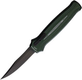 Piranha Knives Automatic Rated-R Knife OTF Green Aluminum Black 154CM Blade CP19GT