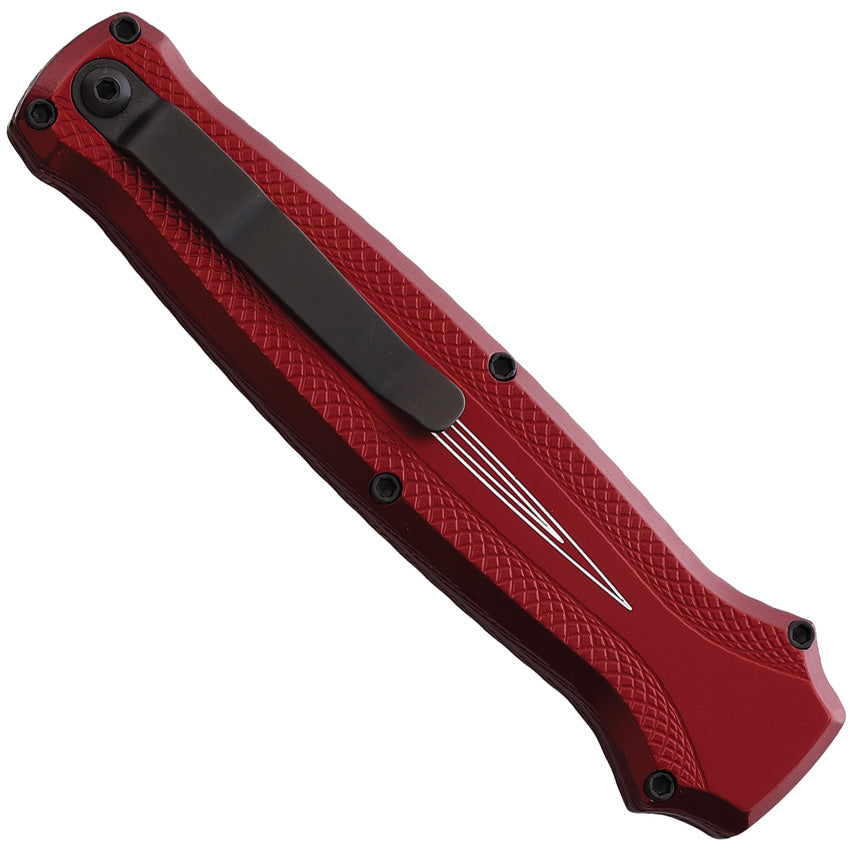 Piranha Knives Automatic Rated-R Knife OTF Red Aluminum Black 154CM Bl ...