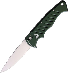 Piranha Knives Automatic P-1 Green Pocket Button Lock Knife