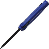 Piranha Knives Automatic Rated-X Knife OTF Blue Aluminum Black 154CM Blade CP20BT