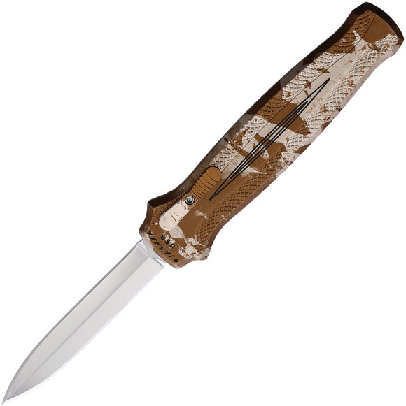Piranha Knives Automatic Rated-X Knife OTF Camo Aluminum 154CM Blade CP20C