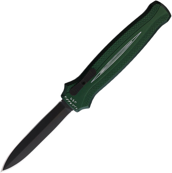 Piranha Knives Automatic Rated-X Knife OTF Green Aluminum Black 154CM Blade CP20GT