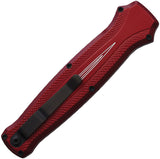 Piranha Knives Automatic Rated-X Knife OTF Red Aluminum Black 154CM Blade CP20RT