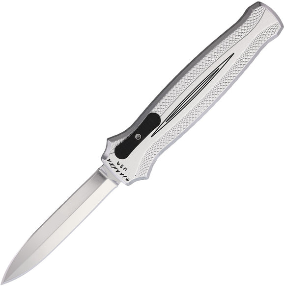Piranha Knives Automatic Rated-X Knife OTF Silver Aluminum 154CM Blade CP20S
