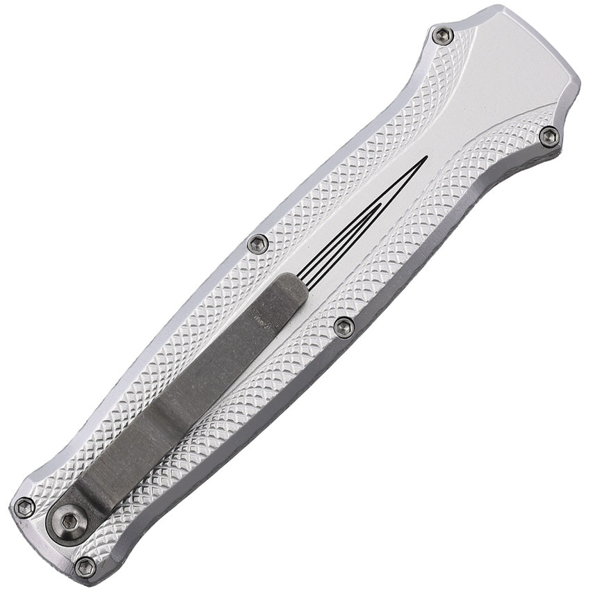 Piranha Knives Automatic Rated-X Knife OTF Silver Aluminum 154CM Blade ...