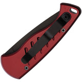 Piranha Knives Automatic Fingerling Tactical Knife Red Aluminum 154CM Stainless Blade CP2RT