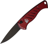 Piranha Knives Automatic Fingerling Tactical Knife Red Aluminum 154CM Stainless Blade CP2RT