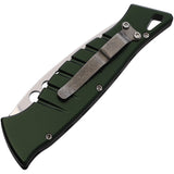 Piranha Knives Automatic Amazon Knife Button Lock Green Aluminum 154CM Blade CP3G