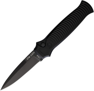 Piranha Knives Automatic Black Bodyguard Tactical Knife