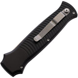 Piranha Knives Automatic Bodyguard Knife Button Lock Black Aluminum CPM-S30V Blade CP6BK