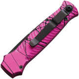 Piranha Knives Automatic Miniguard Knife Button Lock Pink Camo S30V Fixed Blade Knife 7PKT