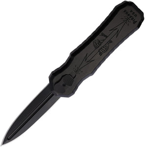 Piranha Knives Automatic Excalibur Tactical Knife OTF Black Aluminum DLC 154CM Blade CP8BKT