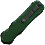 Piranha Knives Automatic Excalibur Tactical Knife OTF Green Aluminum Black 154CM Blade CP8GT