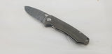 PMP Knives Spartan Linerlock Green Micarta Folding Damascus Pocket Knife 020